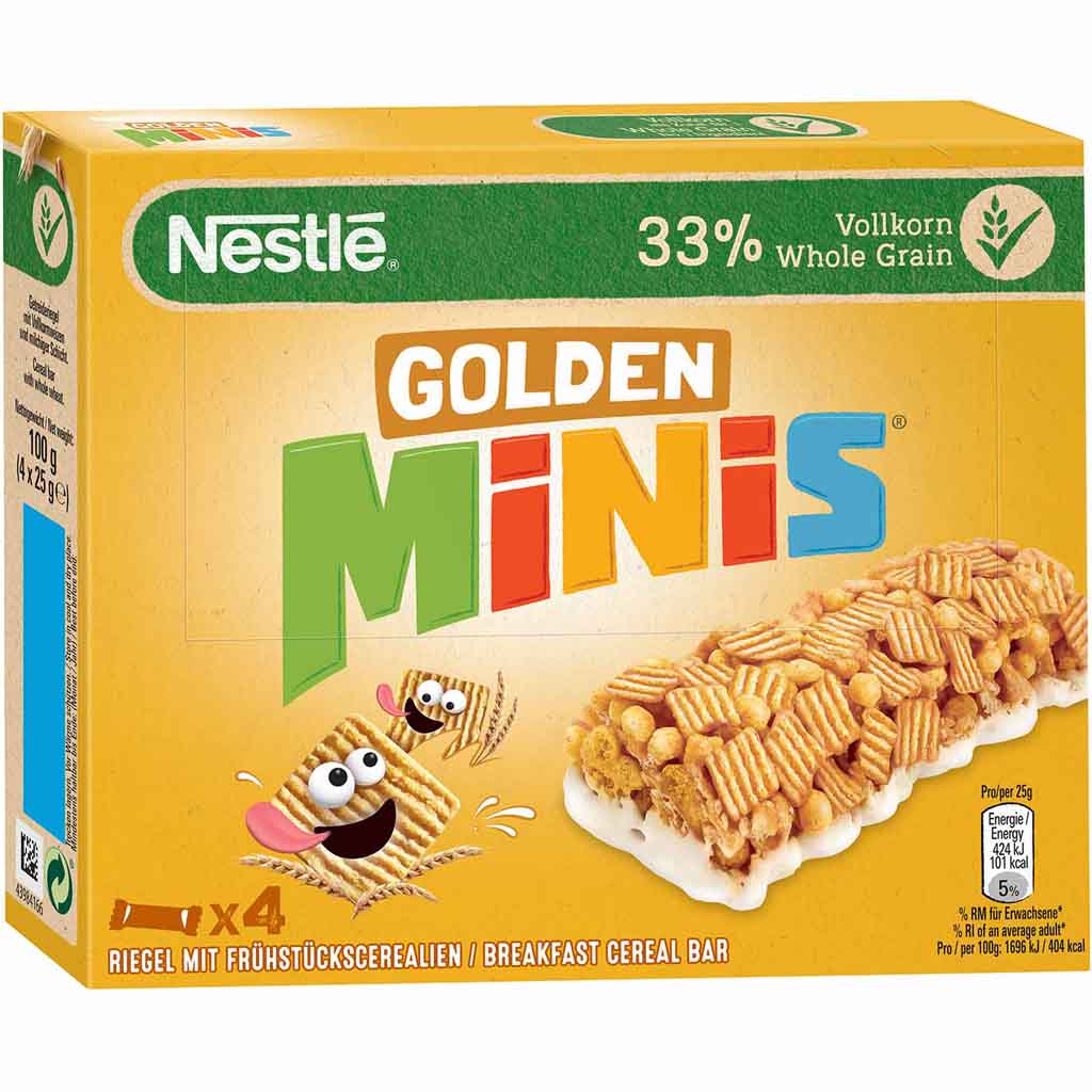 Nestle Golden Minis Riegel 4er 100g MHD:30.9.24