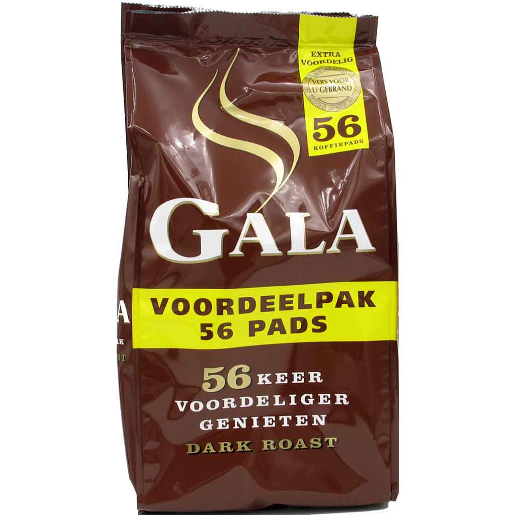 Gala Kaffeepads 56 Pads Dark Roast 389g MHD:1.3.25