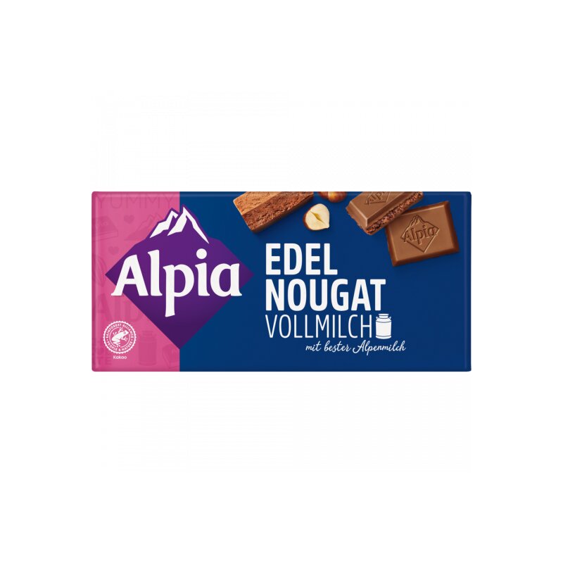 Alpia Tafelschokolade Edel Nougat Vollmilch MHD:1.5.25