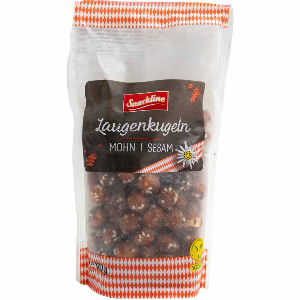 Snackline Brezelbällchen Sesam Mohn 100g MHD:1.4.25