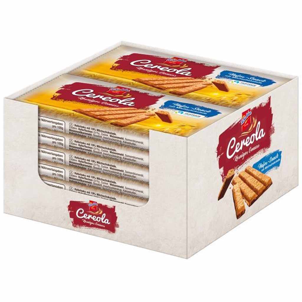14x DeBeukelaer Cereola Kerniger Genuss Hafer-Snack á 34g=476g MHD:1.1.22