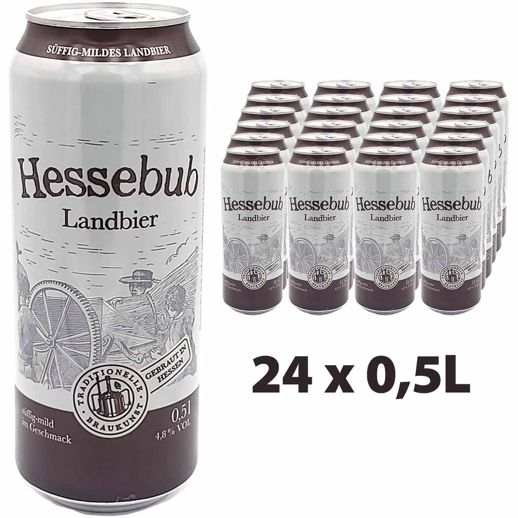 Hessebub Landbier 24x0,5L Dosen 4,8% Vol. ,12 Liter, 4337256618571