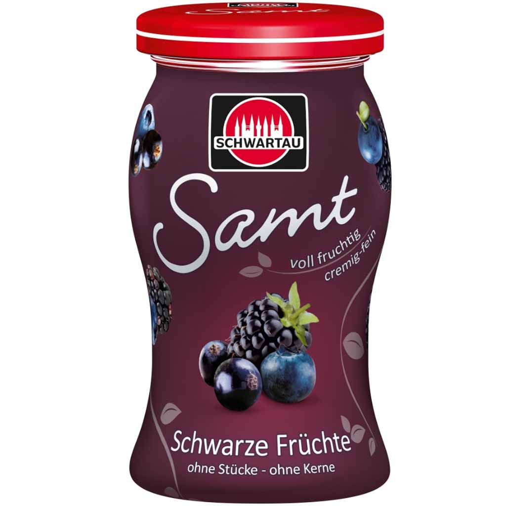 4x Schwartau Fruchtaufstrich Samt schwarze Früchte á 270g=1080g MHD:7.8.20