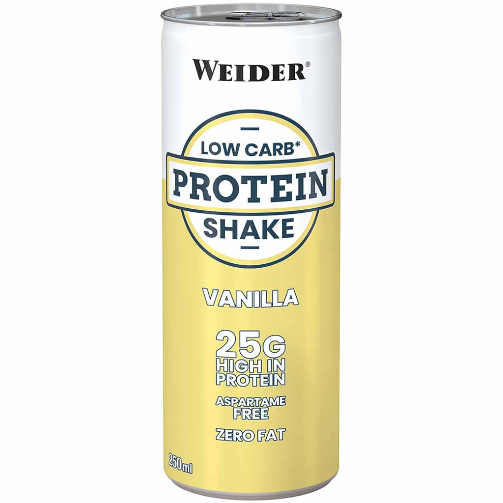 24x Weider Protein Shake Vanilla á 250ml=6L MHD:30.1.23