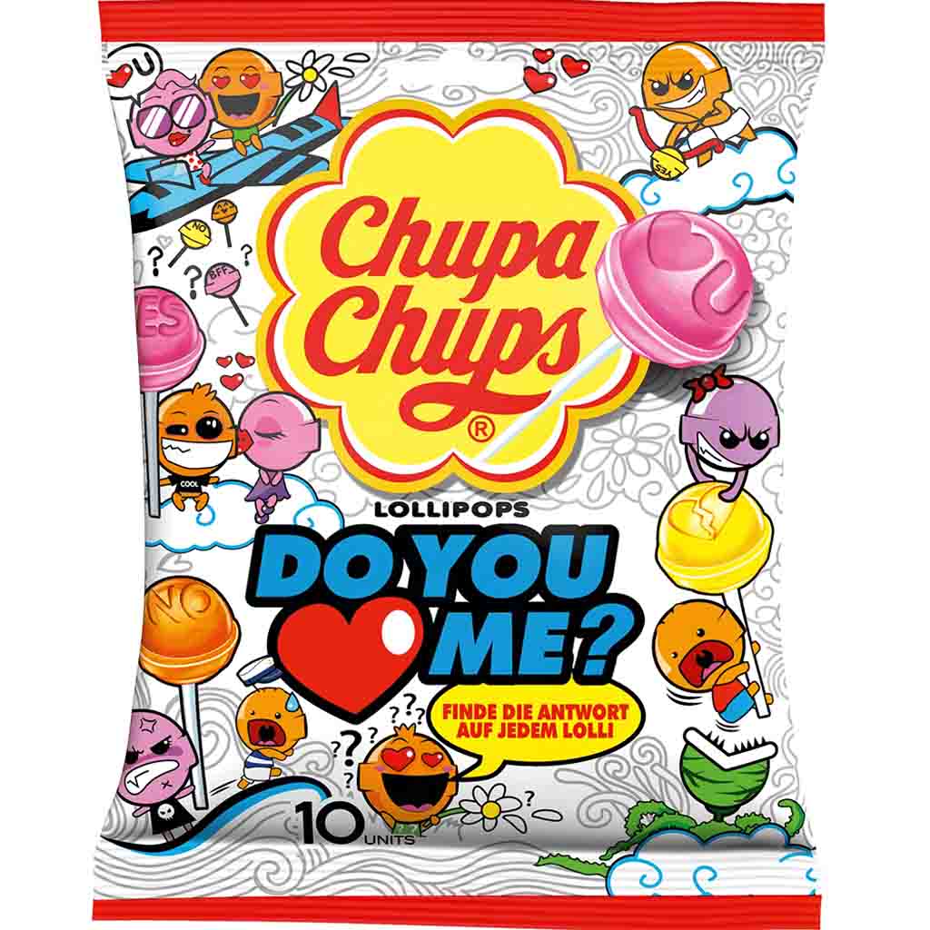 Chupa Chups Lutscher-Mix "Do you love me" 10er 120g MHD:13.10.23
