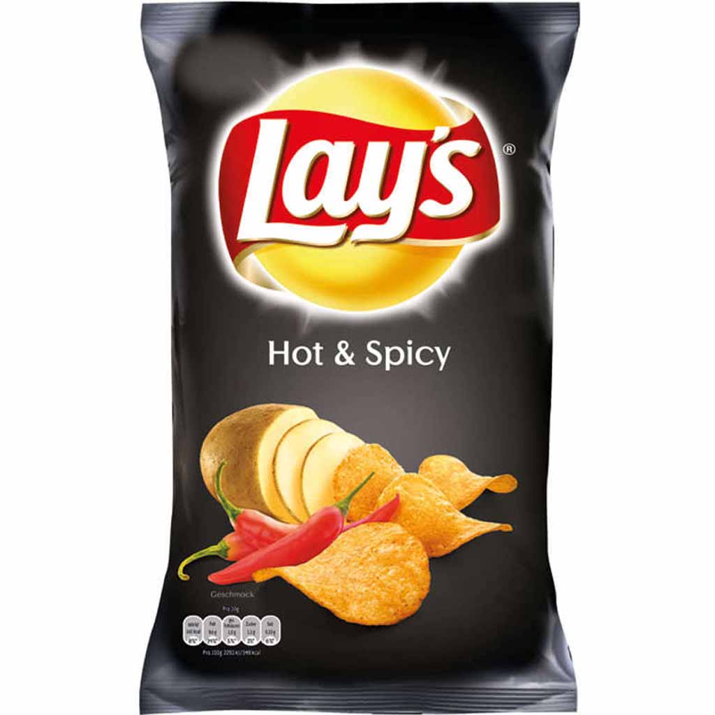 9x Lays Hot & Spicy Kartoffelchips á 175g=1575g MHD:26.10.20