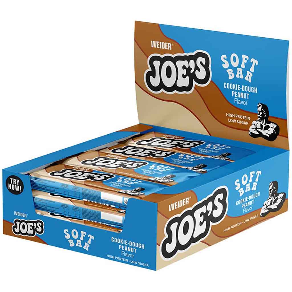 12x Weider Joes Soft Bar Cookie Dough Peanut Eiweißriegel á 50=600g MHD:25.1.25