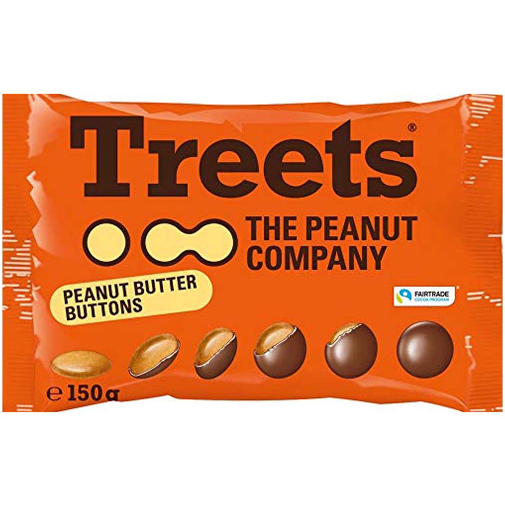 5x Treets Peanut Butter Buttons á 150g=750g MHD:12.6.19