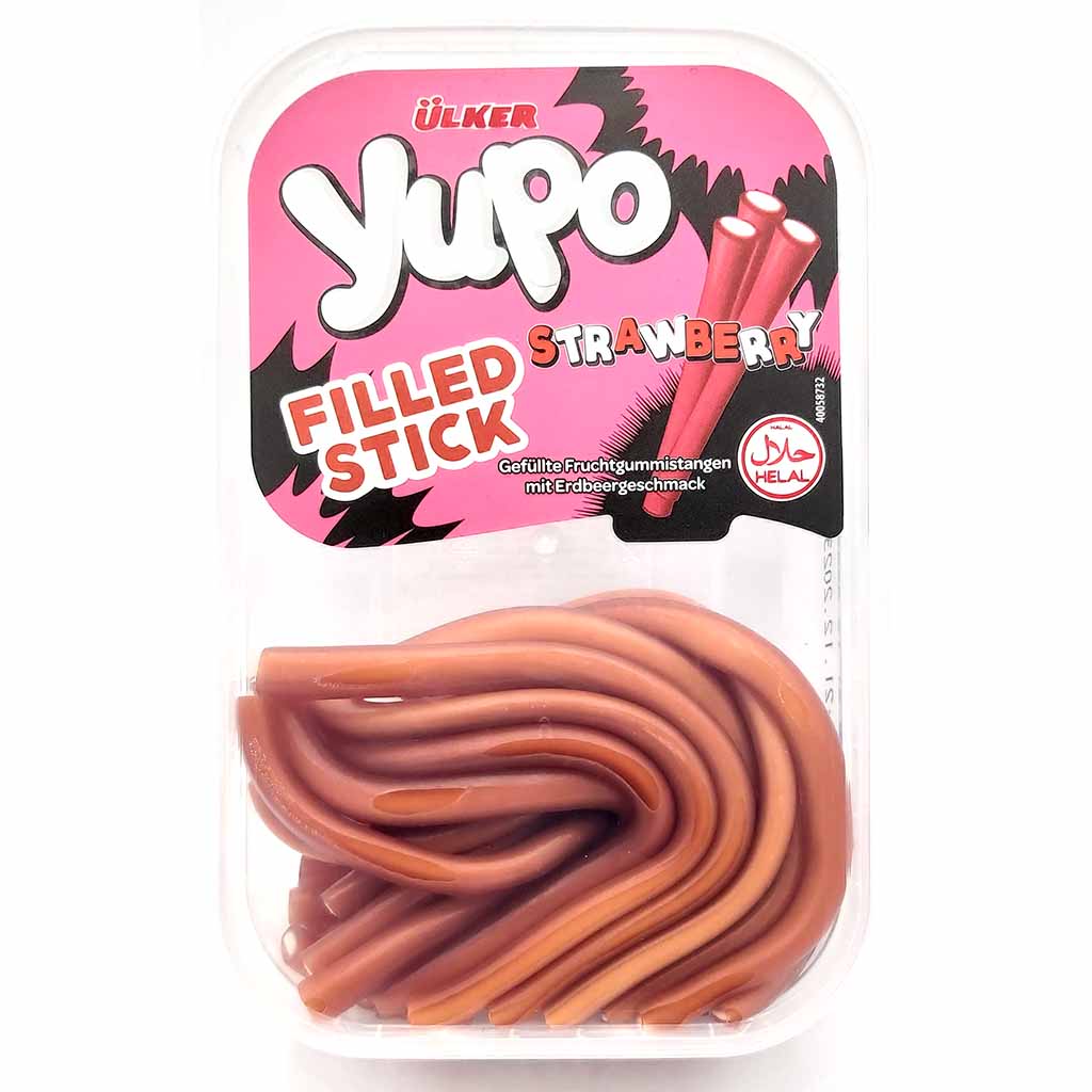 Ülker Yupo Fruchtgummi Filled Stick Erdbeeraroma Helal 225g