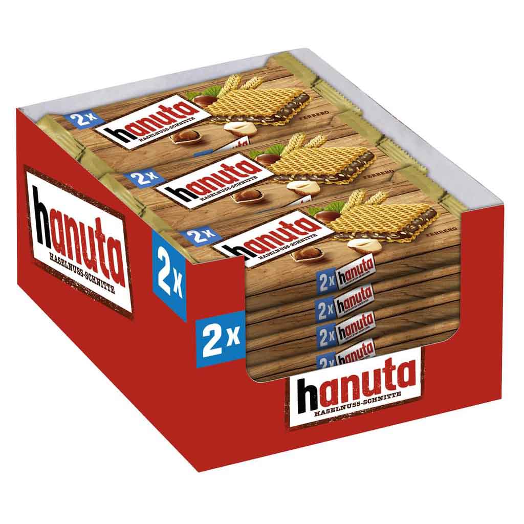 Ferrero Hanuta Doppelpack 18x 44g=792g MHD:12.4.25