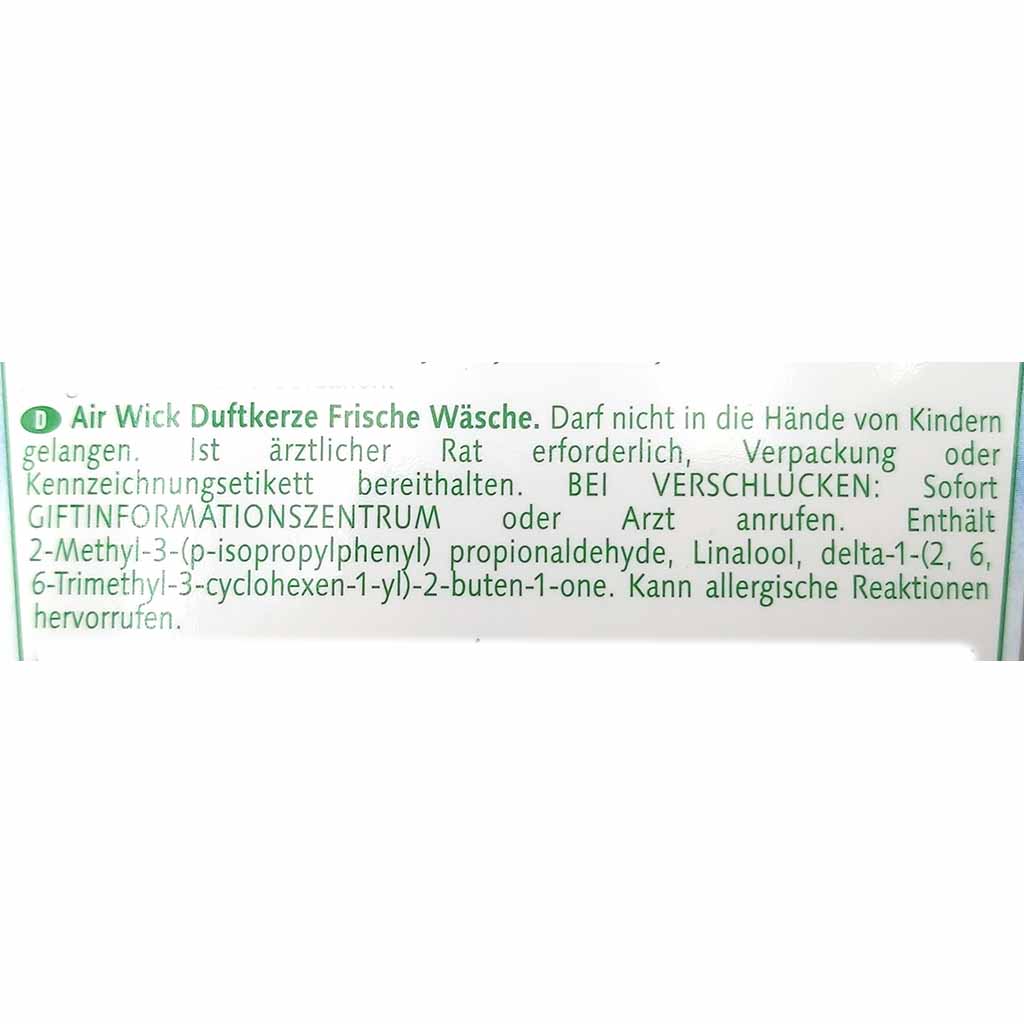 6x Air Wick Duftkerze frisches Leinen 6x105g  Duft wie frische Wäsche