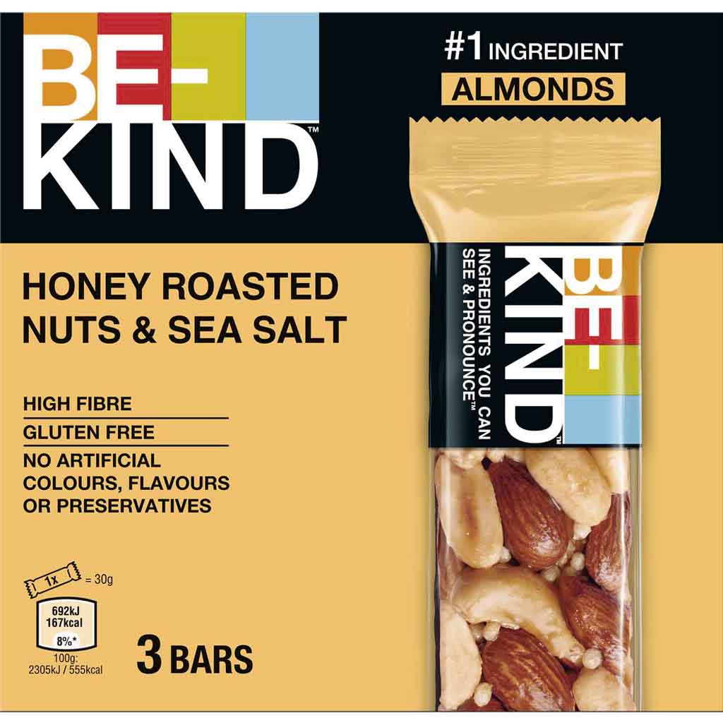 BE-KIND Honey Roasted Nuts & Sea Salt Nussriegel 3er 90g MHD:3.3.24