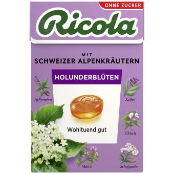 Ricola Holunderblüten Bonbon Zuckerfrei, 10 x 50g MHD:30.6.26