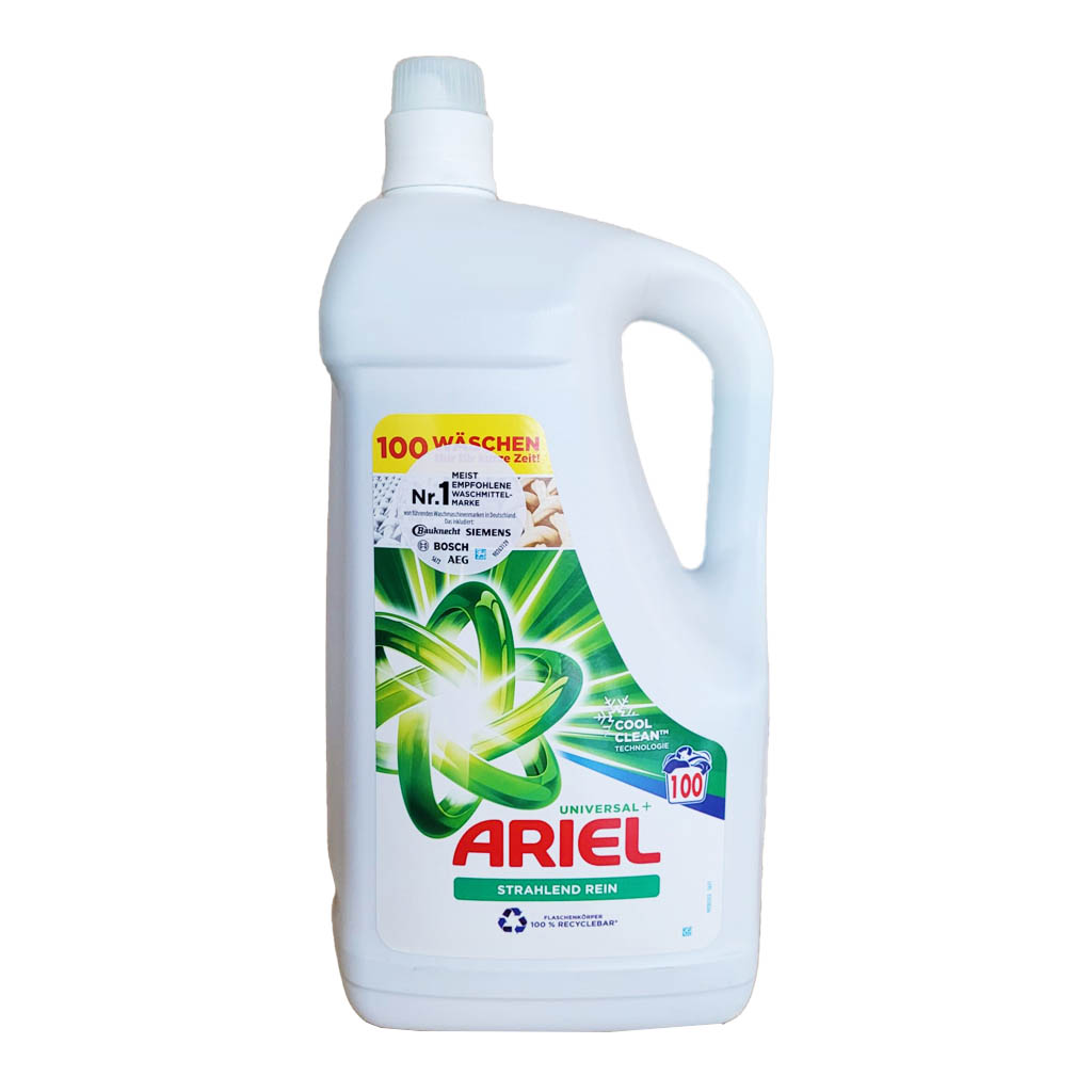 Ariel Waschmittel Flüssig Universal Strahlend Rein 100 Waschladungen 5.5l