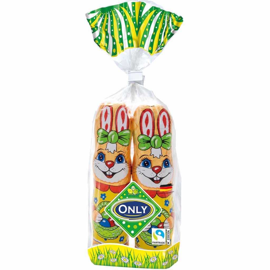 Only Milchschokolade Osterhasen 2er 120g MHD:31.10.25