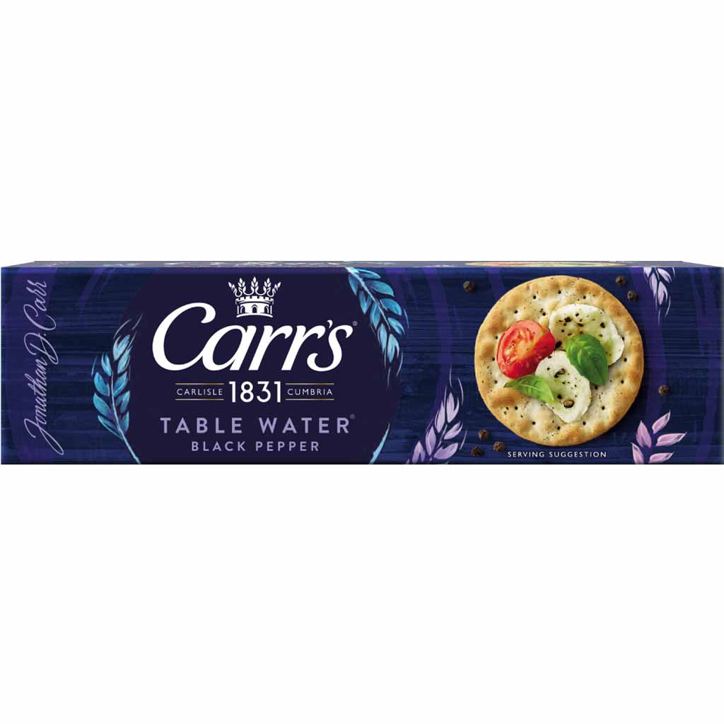 Carr's Cracker Table Water Black Pepper 125g MHD:30.11.24