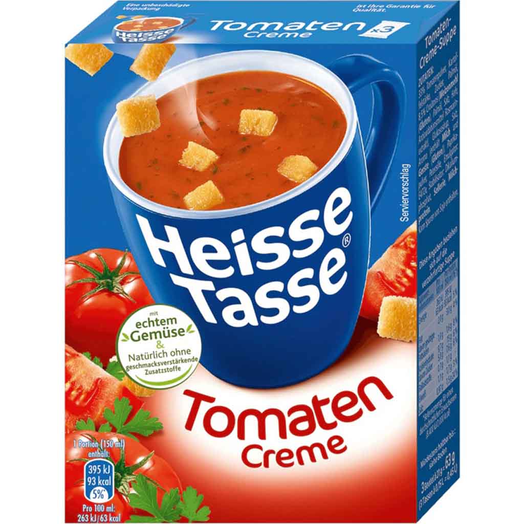12x Erasco Heisse Tasse Tomaten Creme á 63g=765g MHD:13.8.25