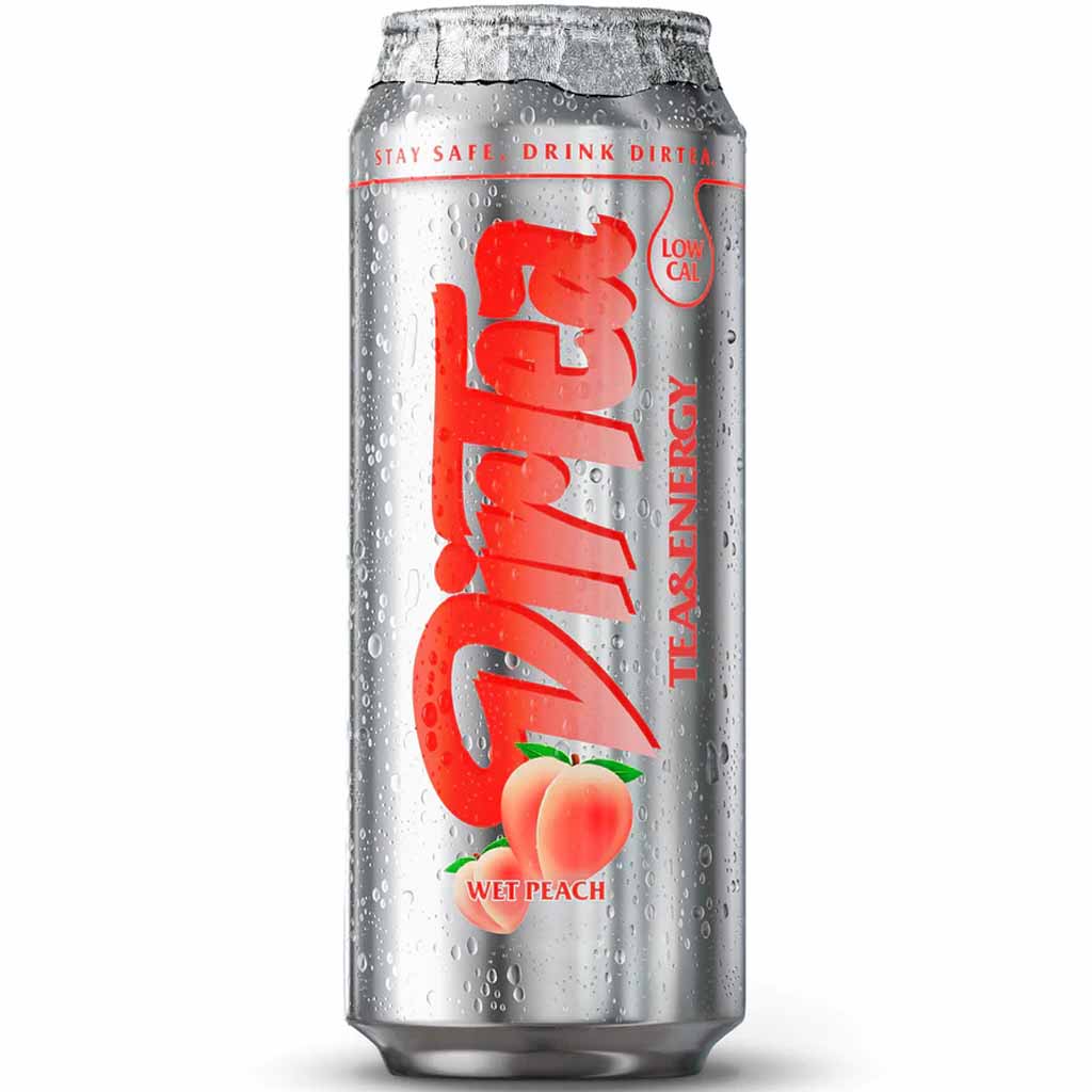 12x DirTea Energy Wet Peach Erfrischungsgetränk DOSE á 0,5L=6L MHD:13.9.23