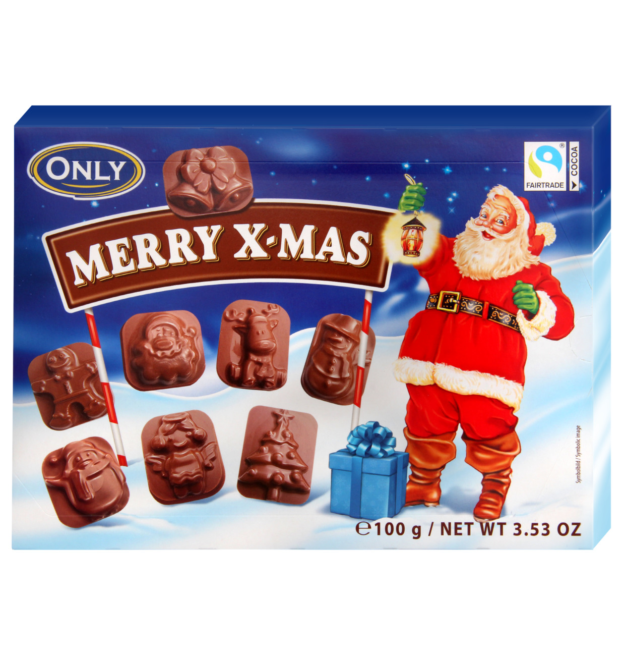 Only Milchschokolade Merry X-mas Figuren 100g MHD:13.6.25