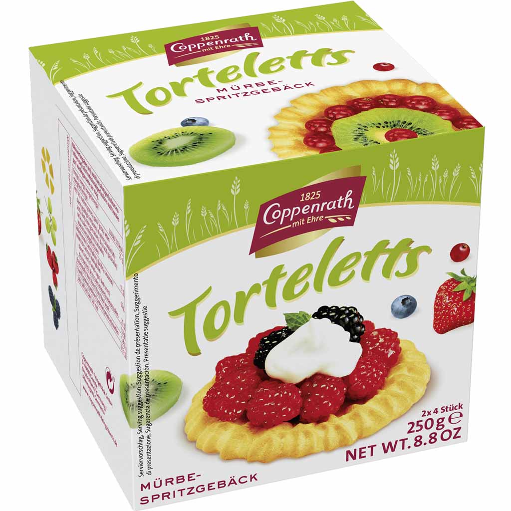 Coppenrath Mürbe Spritzgebäck-Torteletts 250g MHD:3.5.25
