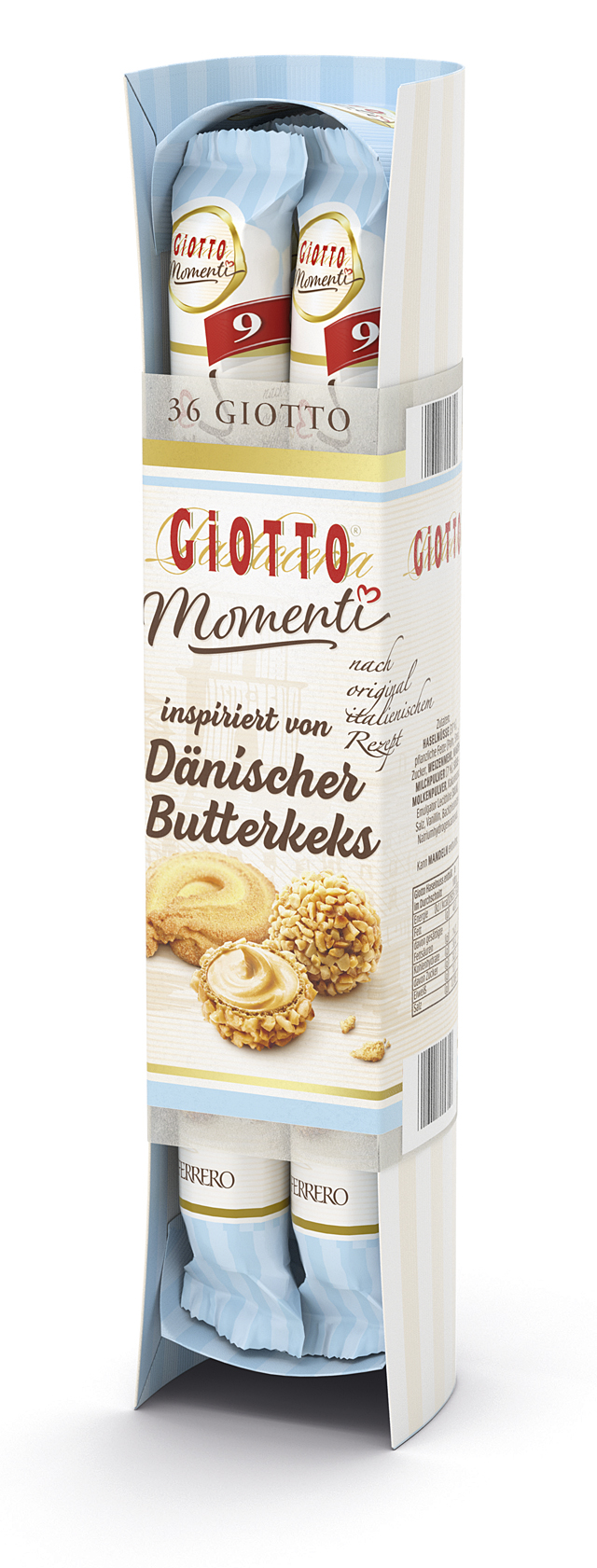 Ferrero Giotto Momenti Dänischer Butterkeks 4 Stangen 154g MHD:18.9.24