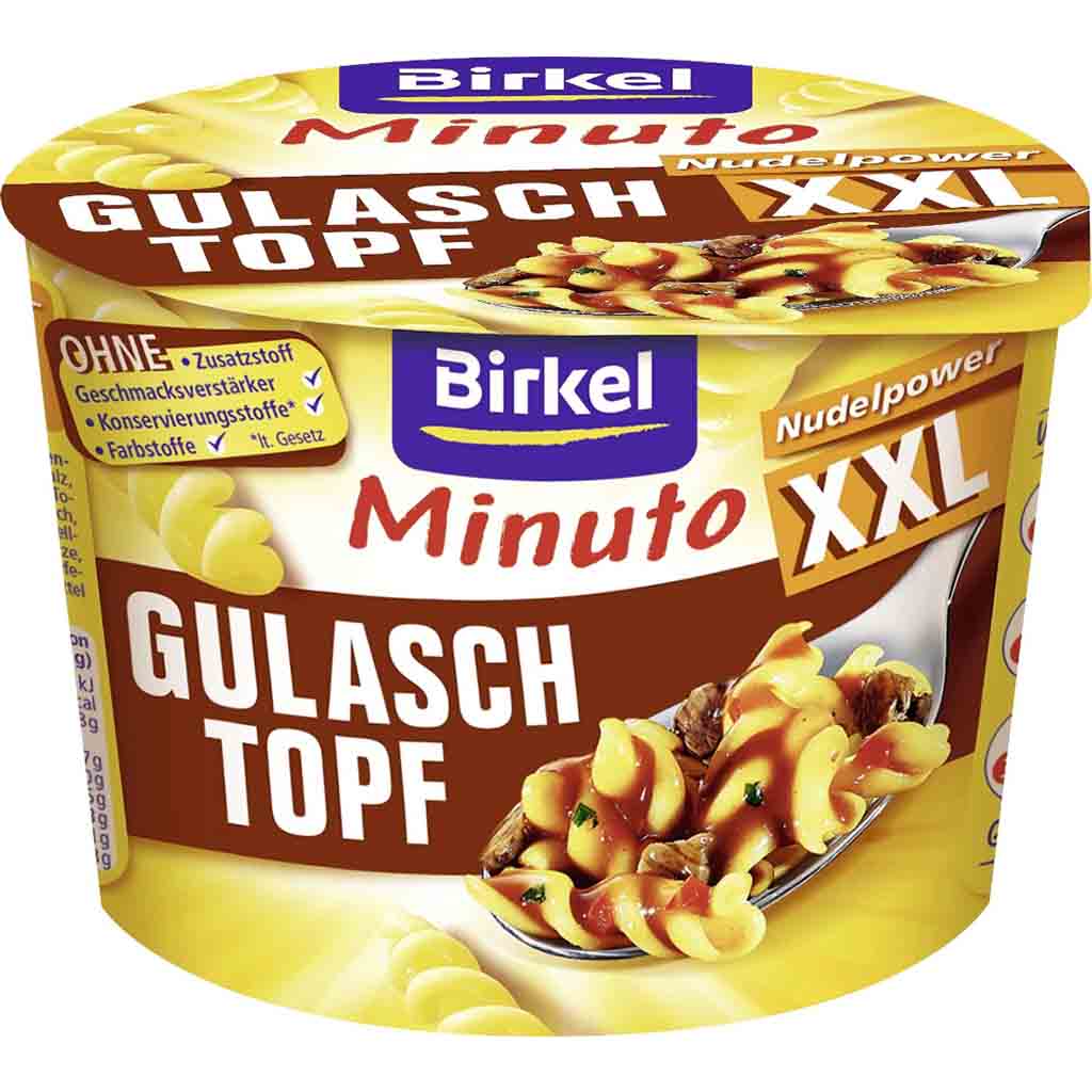 Birkel Minuto Nudelpower XXL Gulaschtopf 6x80g=480g MHD:17.8.23