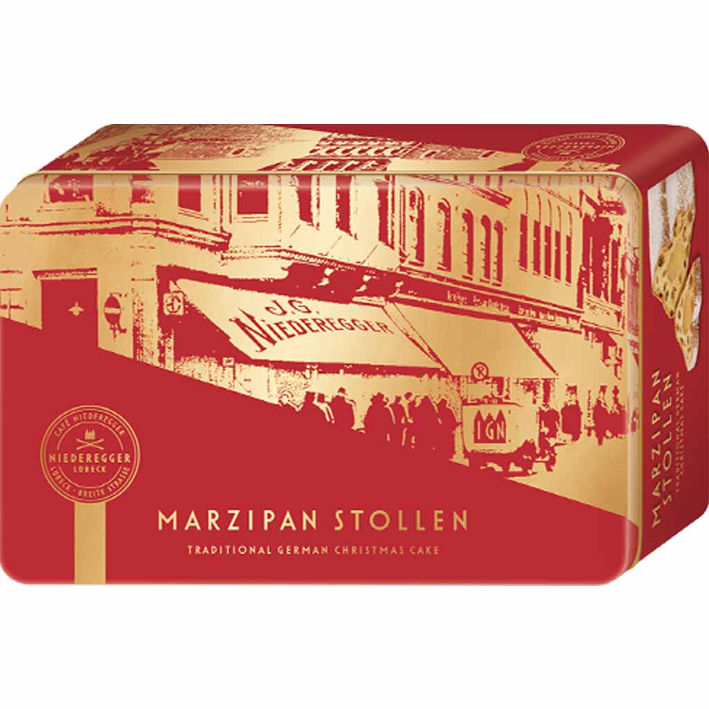 Niederegger Marzipan Stollen in Geschenkdose 500g MHD:4.2.24