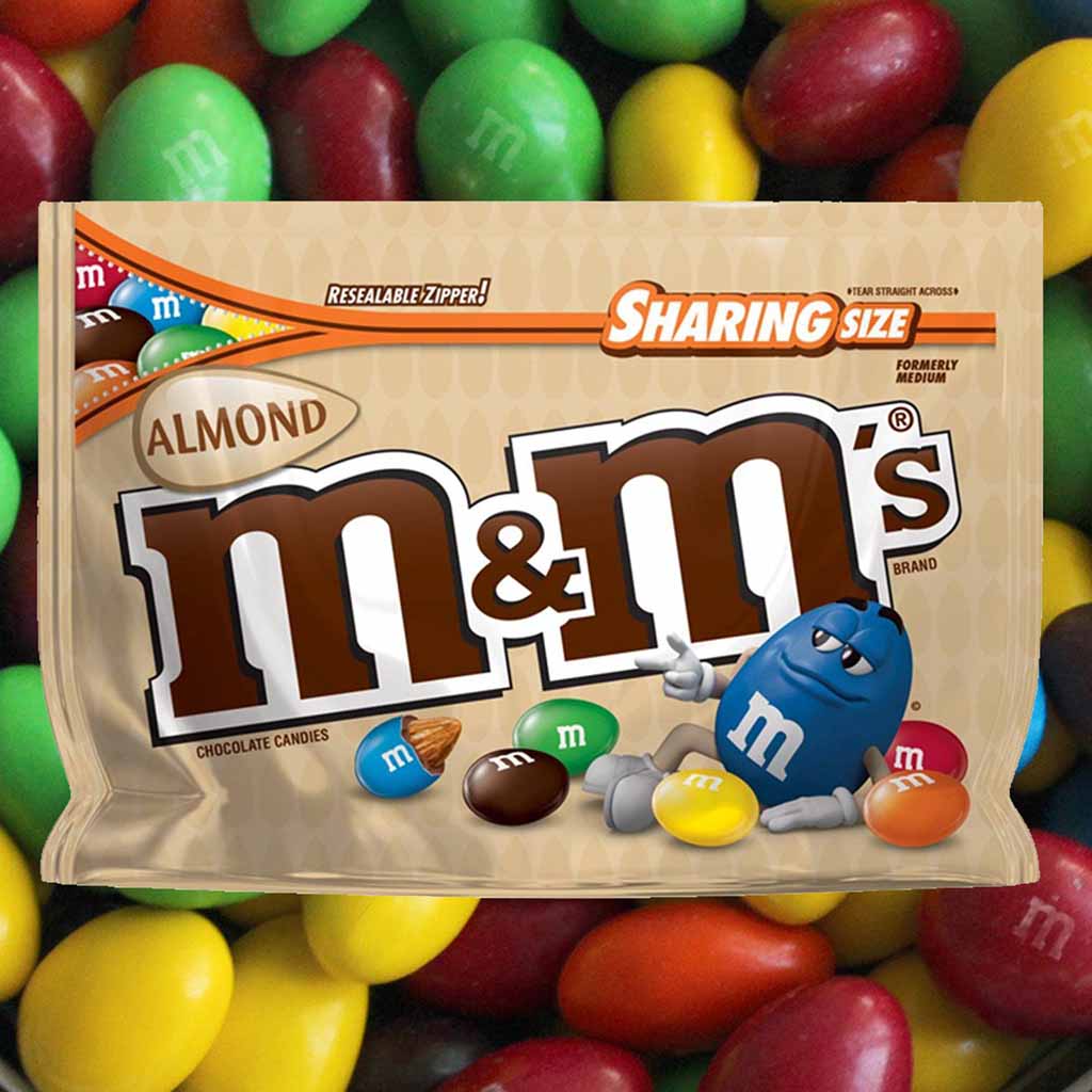 M&Ms USA Almond Chocolate Candies 263,7g MHD:30.6.22