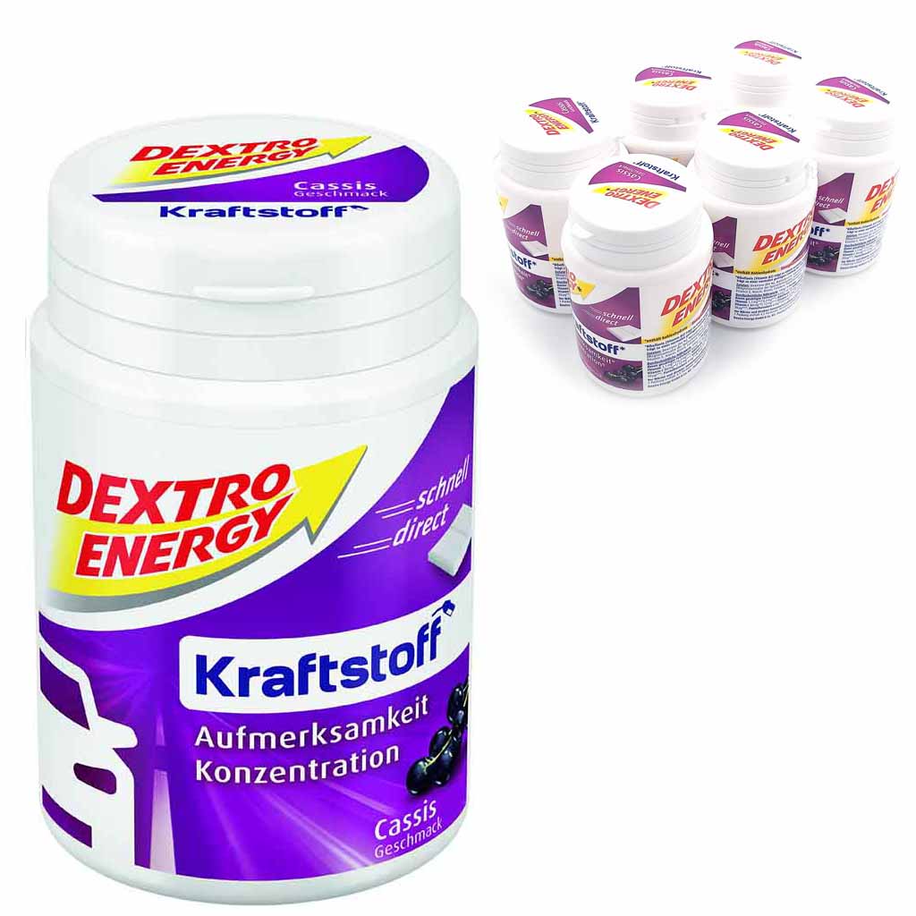 6x Dextro Energy Kraftstoff Cassis á 68g=408g MHD:30.5.25