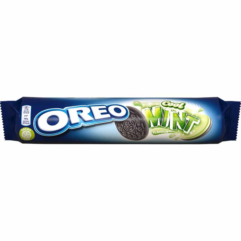 Oreo Doppelkekse Cool Mint 154g MHD:30.11.21