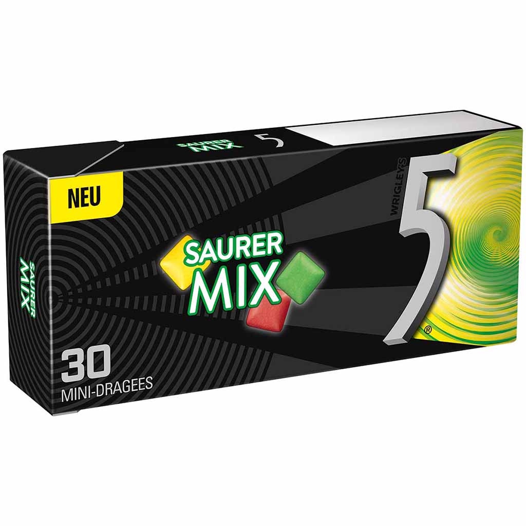 Wrigleys 5Gum 12x 30er Mini-Dragees Saurer Mix MHD:19.2.22