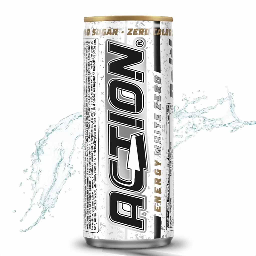Action Energy Drink White Zero DOSE 250ml   4021155202299 