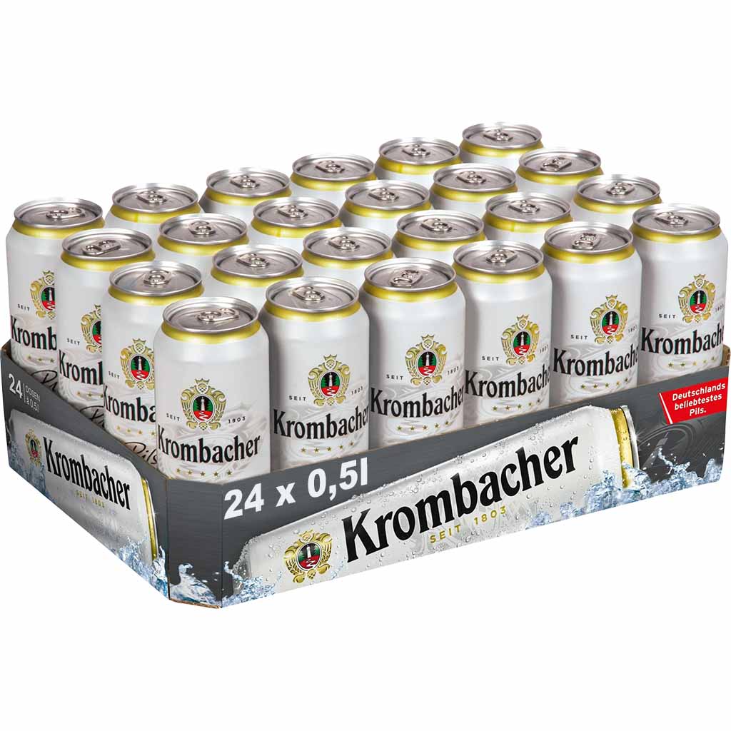 24x Krombacher Bier Dose 0,5L EAN 4008287050134 = 12L  EAN 4008287050158