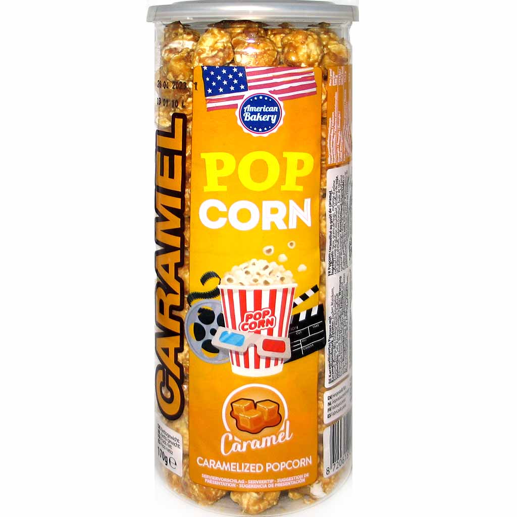 American Bakery Popcorn Caramel 170g MHD:24.4.25