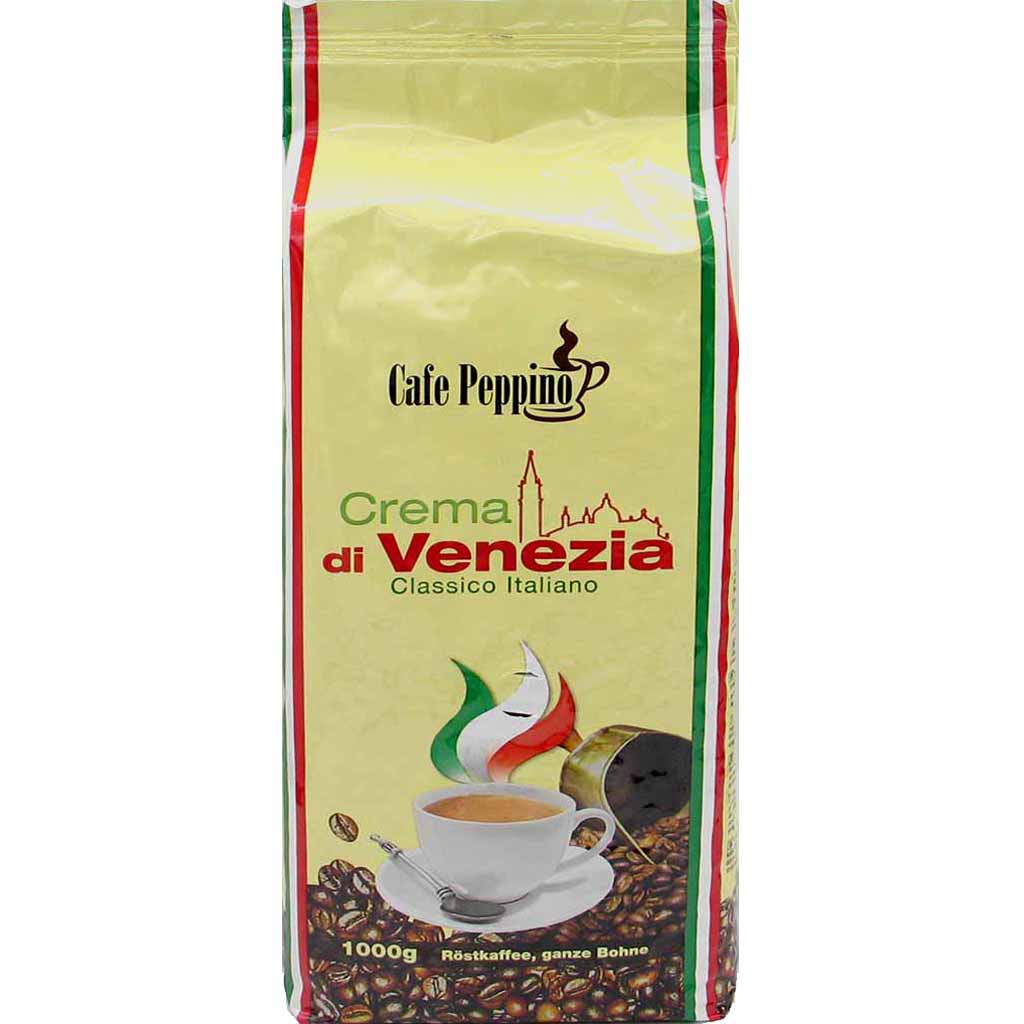 Cafe Peppino Classico Italiano Röstkaffee ganze Bohne 1000g MHD:21.3.21