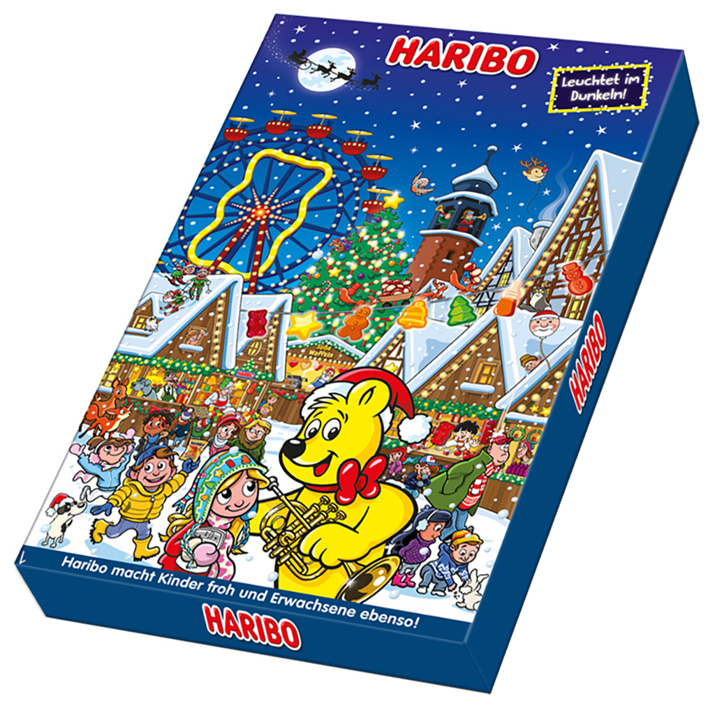 Haribo Adventskalender Fruchtgummi und Schaumzucker 300g MHD:30.5.24
