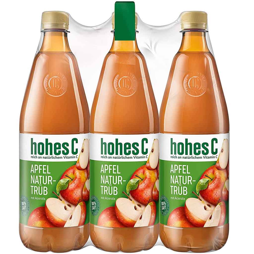 6x Hohes C Apfel Naturtrüb á 1L=6L MHD:7.1.22