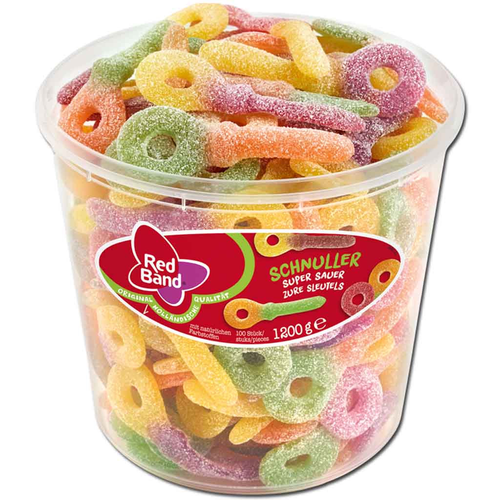 Red Band Fruchtgummi Schnuller super sauer 1200g MHD:18.12.25