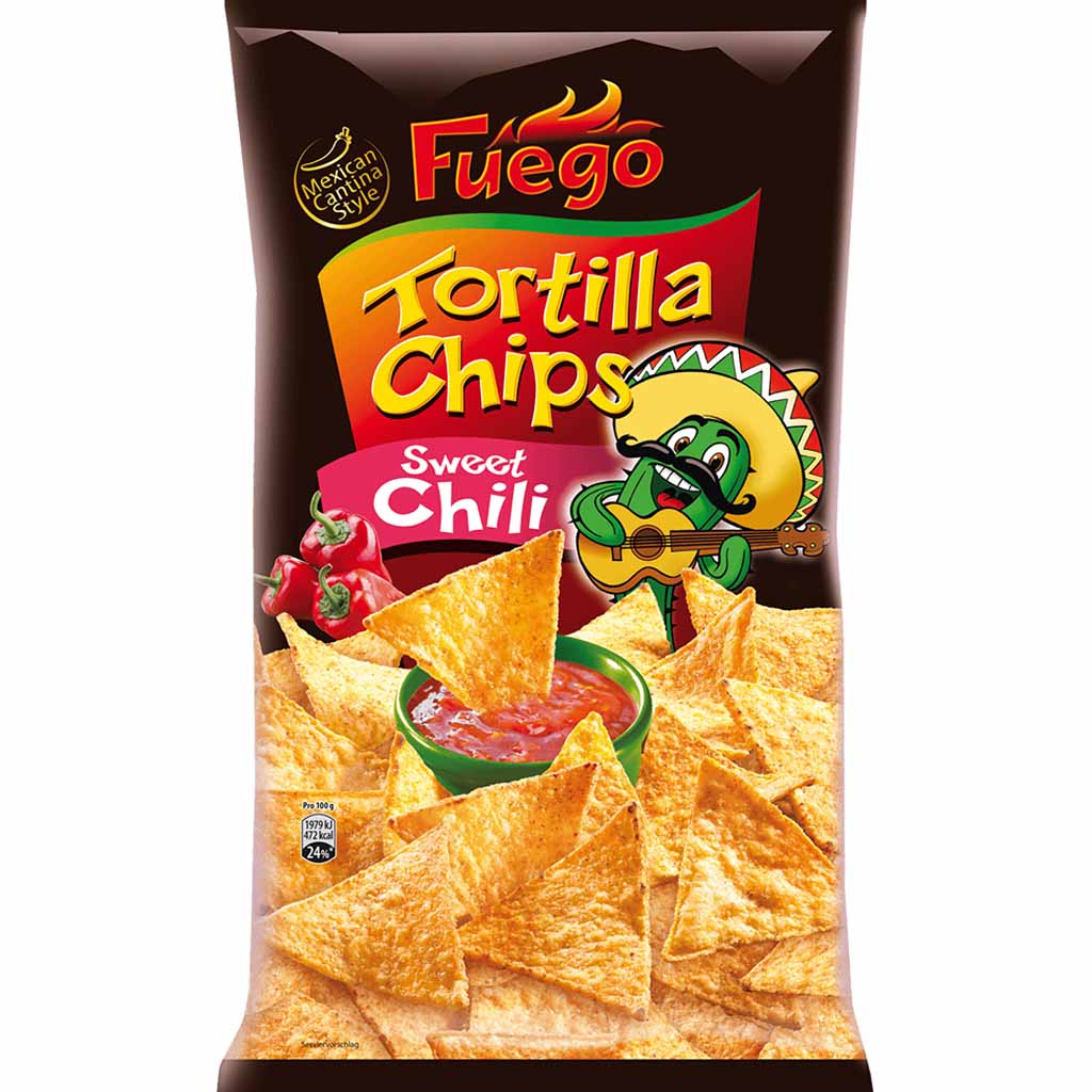 Fuego Tortilla Chips Sweet Chili 450g MHD:26.2.21