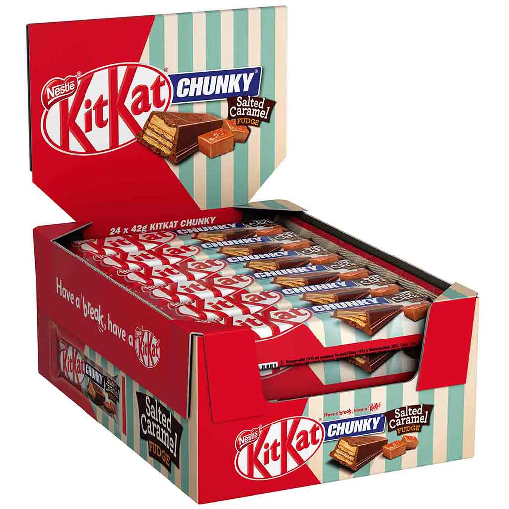 24x KitKat Chunky Salted Caramel Fudge á 42g=1008g MHD:31.12.20