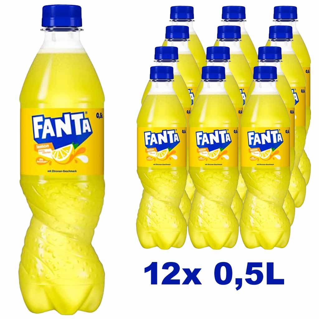 12x Fanta Lemon PET 0,5L=6L  GTIN  5449000313584 + 5000112660098