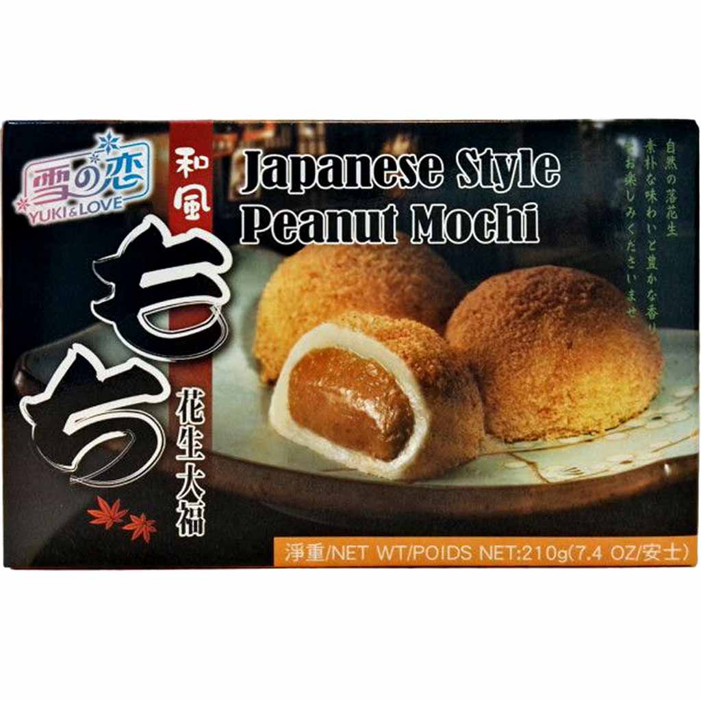 Yuki&Love Japan Style Mochi Reiskuchen mit Erdnüssen 210g MHD:29.4.23