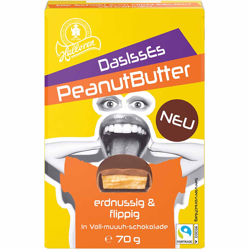 Halloren Kugeln DasIssEs Peanut Butter 70g MHD:29.3.24