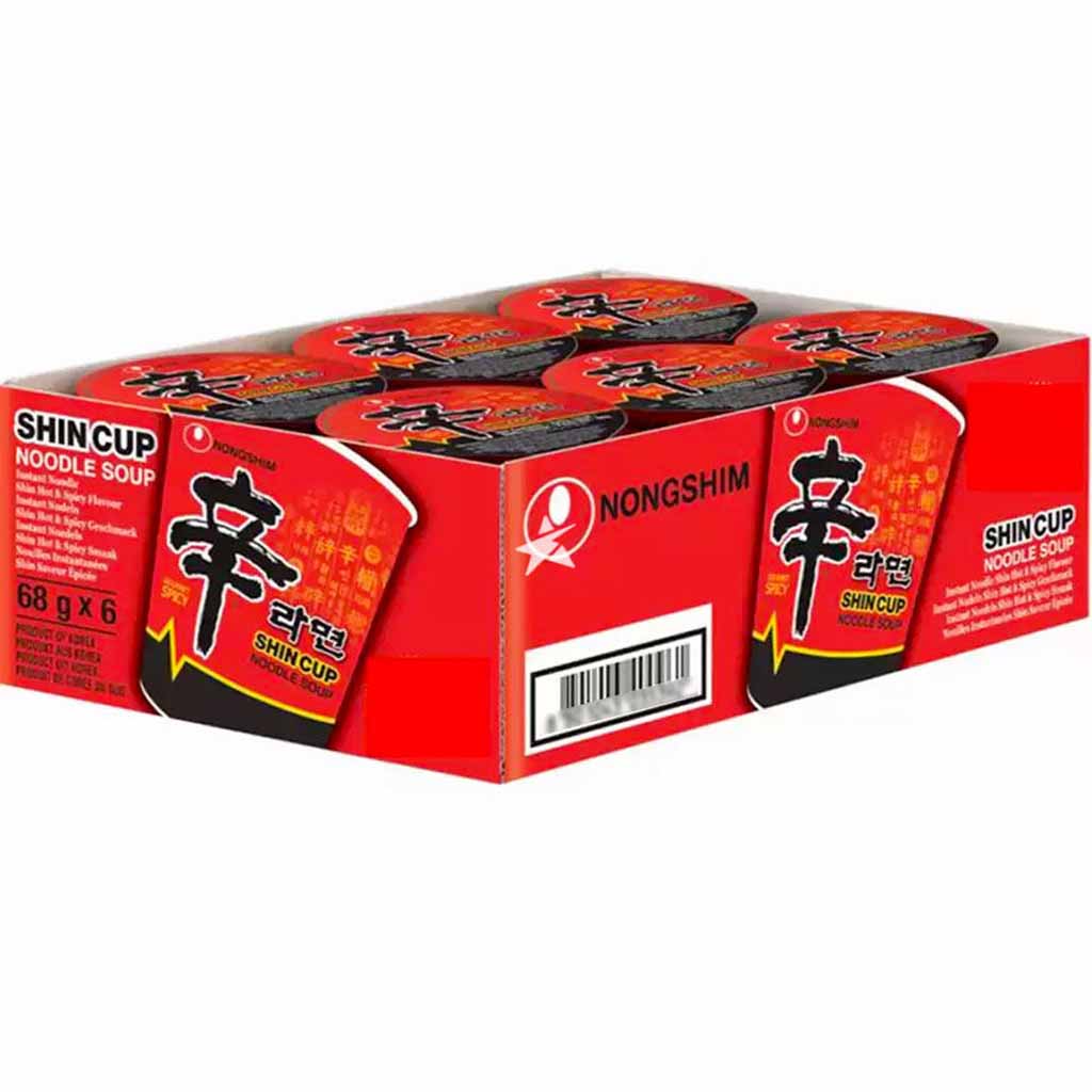 Nongshim Instantnudel Gourmet Spicy Becher 6x68g=408g MHD:12.7.24