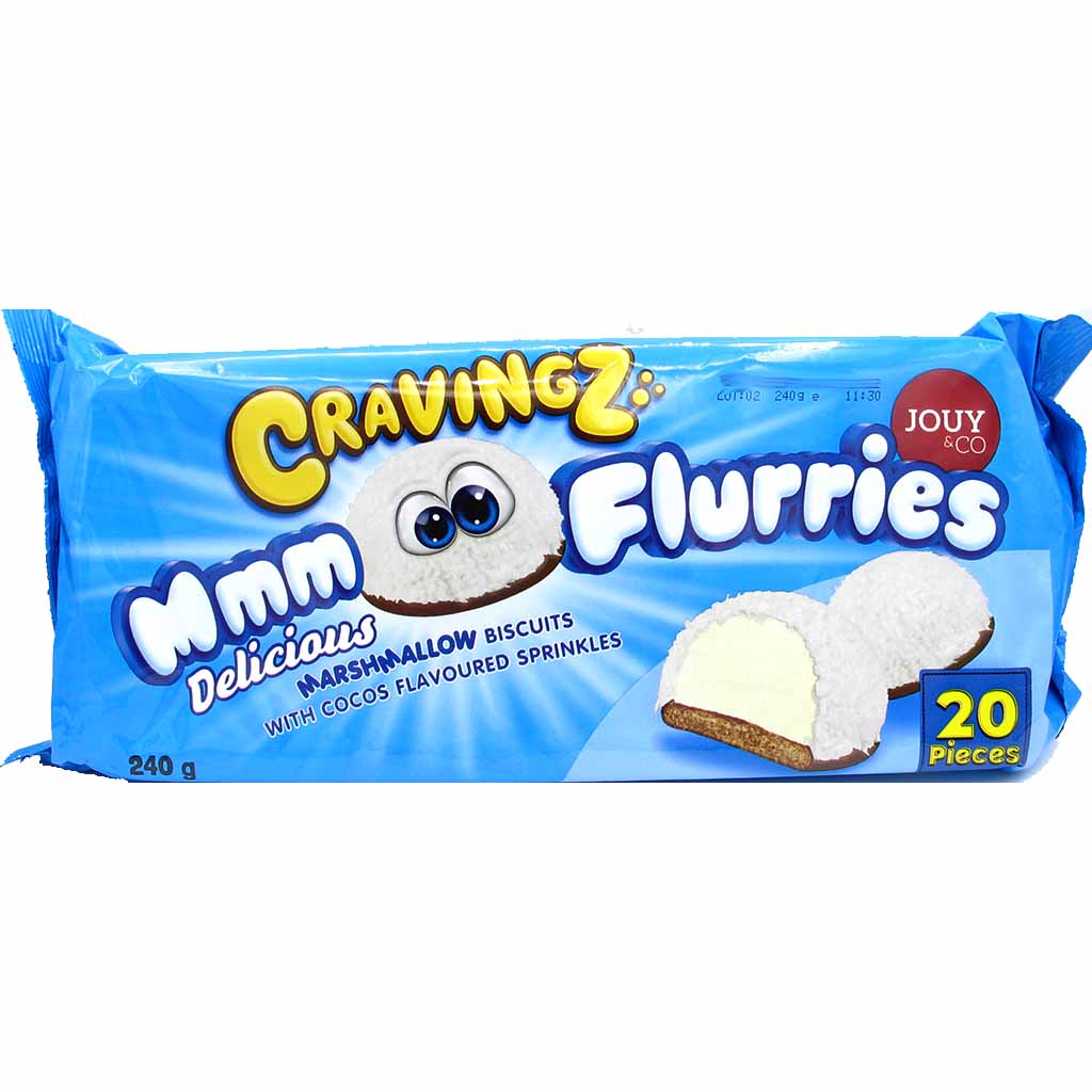 Cravingz Mmm Flurries Marshmallow Kekse 240g MHD:28.4.23