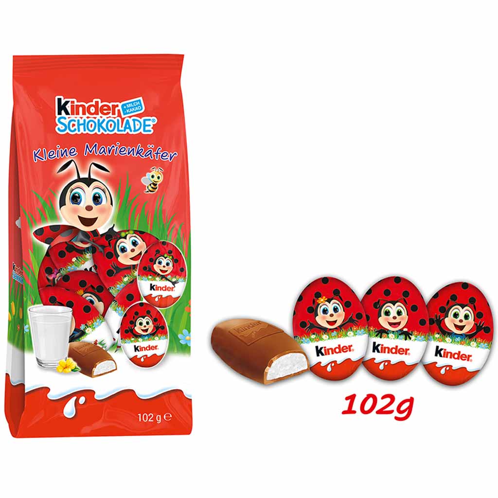 kinder Schokolade Kleine Marienkäfer 102g MHD:21.8.23