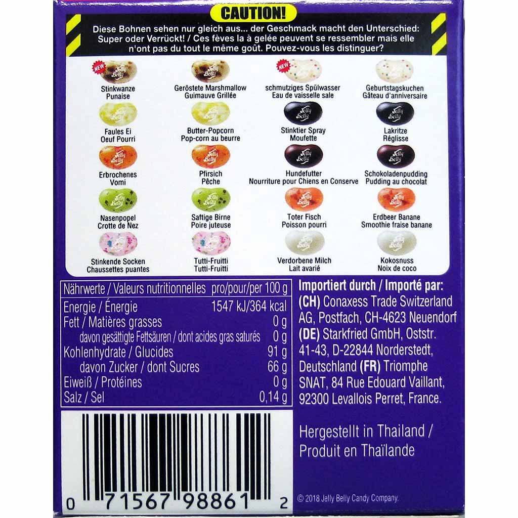 Jelly Belly Bean Boozled Jelly Beans 45g back