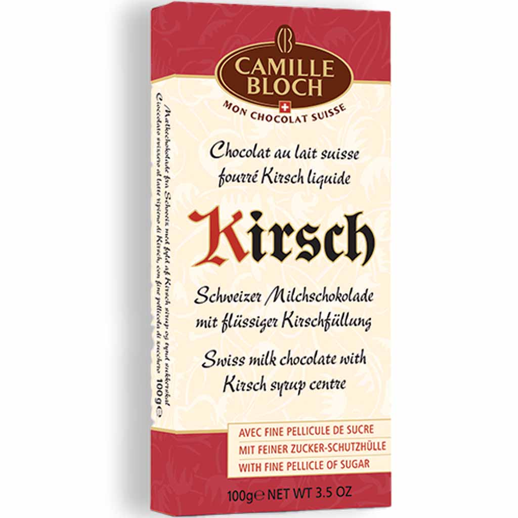Camille Bloch Tafelschokolade Schweizer Milchschokolade mit Kirsch 100g MHD:28.2.25