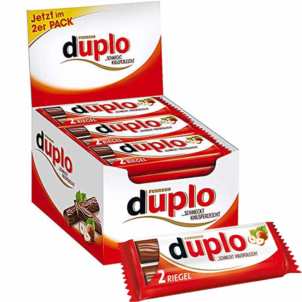 24x Ferrero Duplo Duo Schokoladenriegel á 36,4g=874g MHD:25.2.25