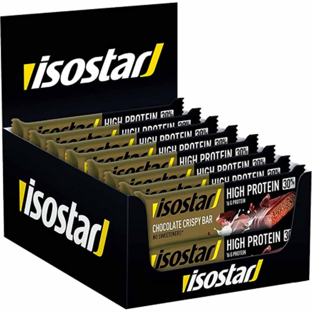 16x isostar High Protein 30 Chocolate Crispy Bar á 55g=880g MHD:28.2.25